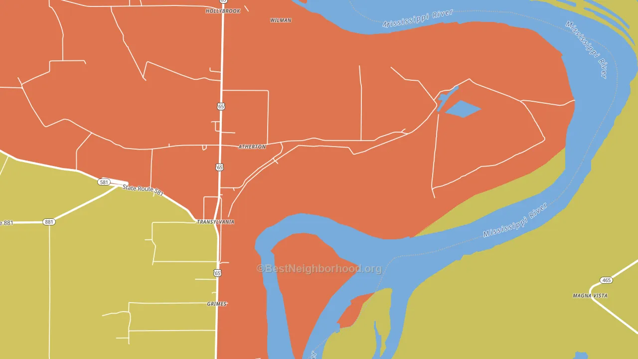 71286, LA block-group voter-turnout map