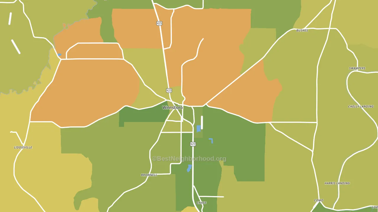 71295, LA block-group voter-turnout map