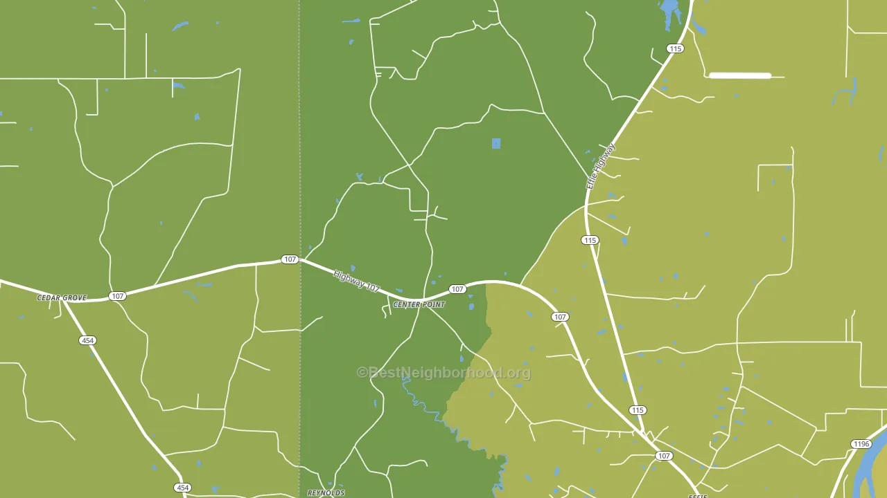 71323, LA block-group voter-turnout map