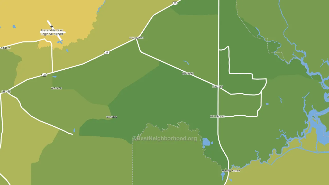 71328, LA block-group voter-turnout map