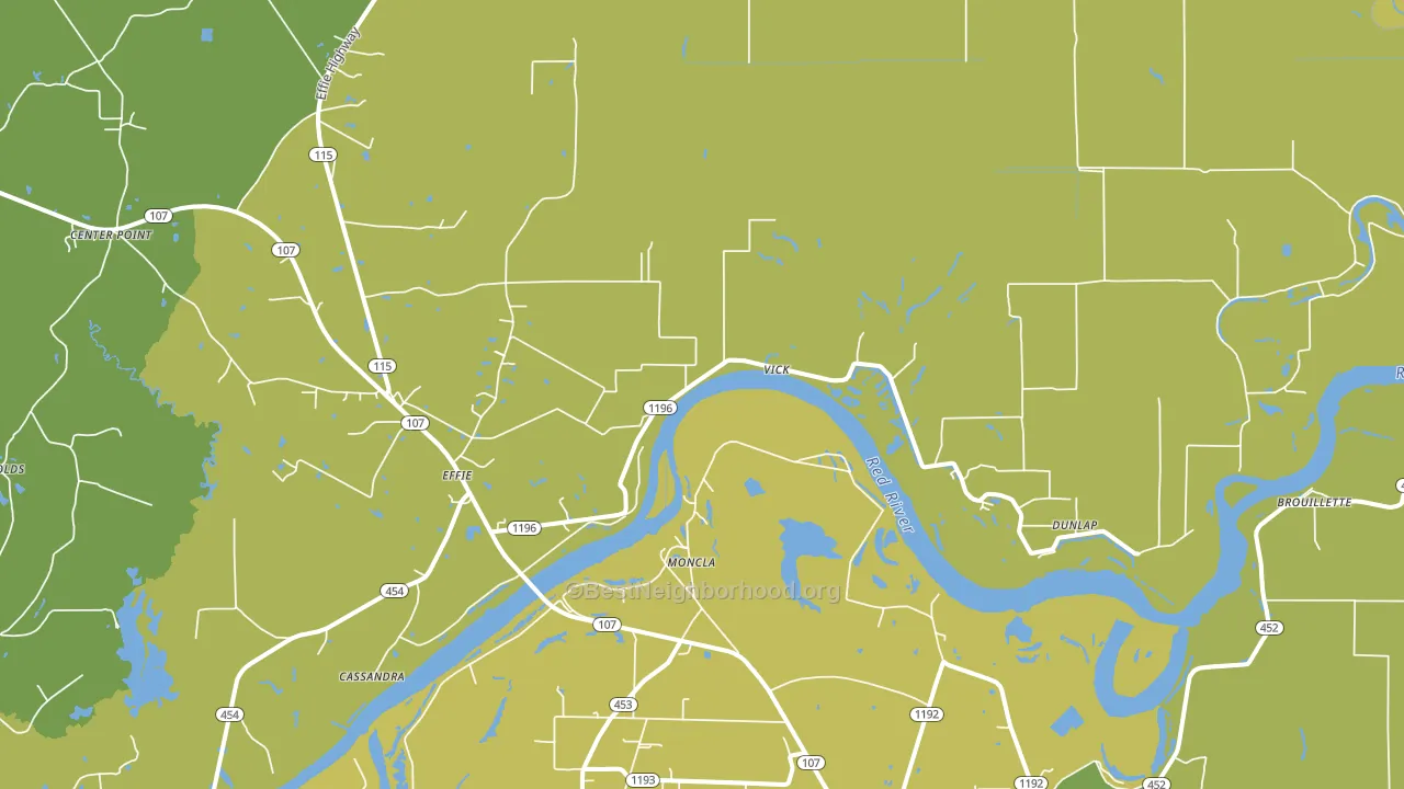 71331, LA block-group voter-turnout map