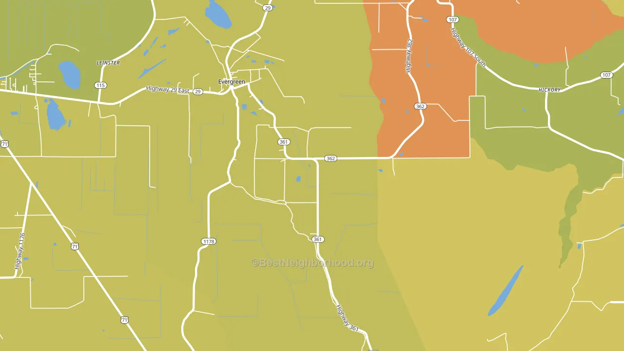 71333, LA block-group voter-turnout map