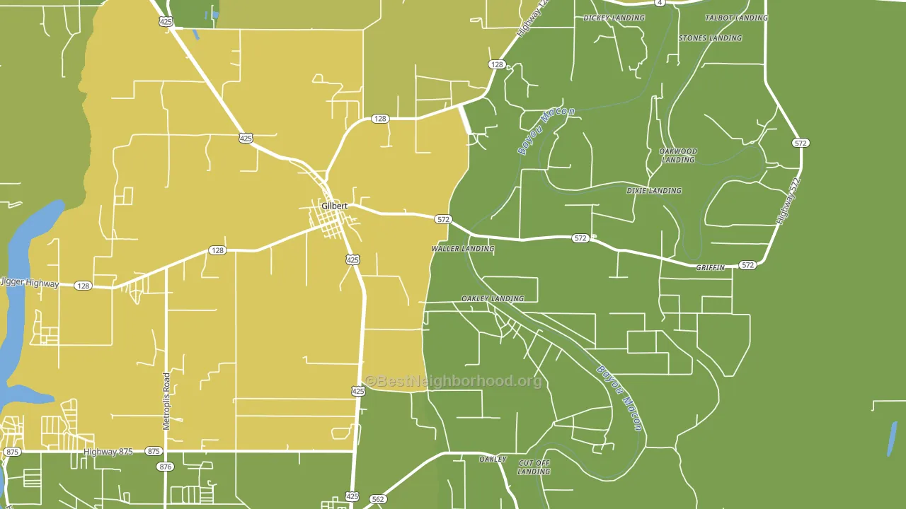 71336, LA block-group voter-turnout map
