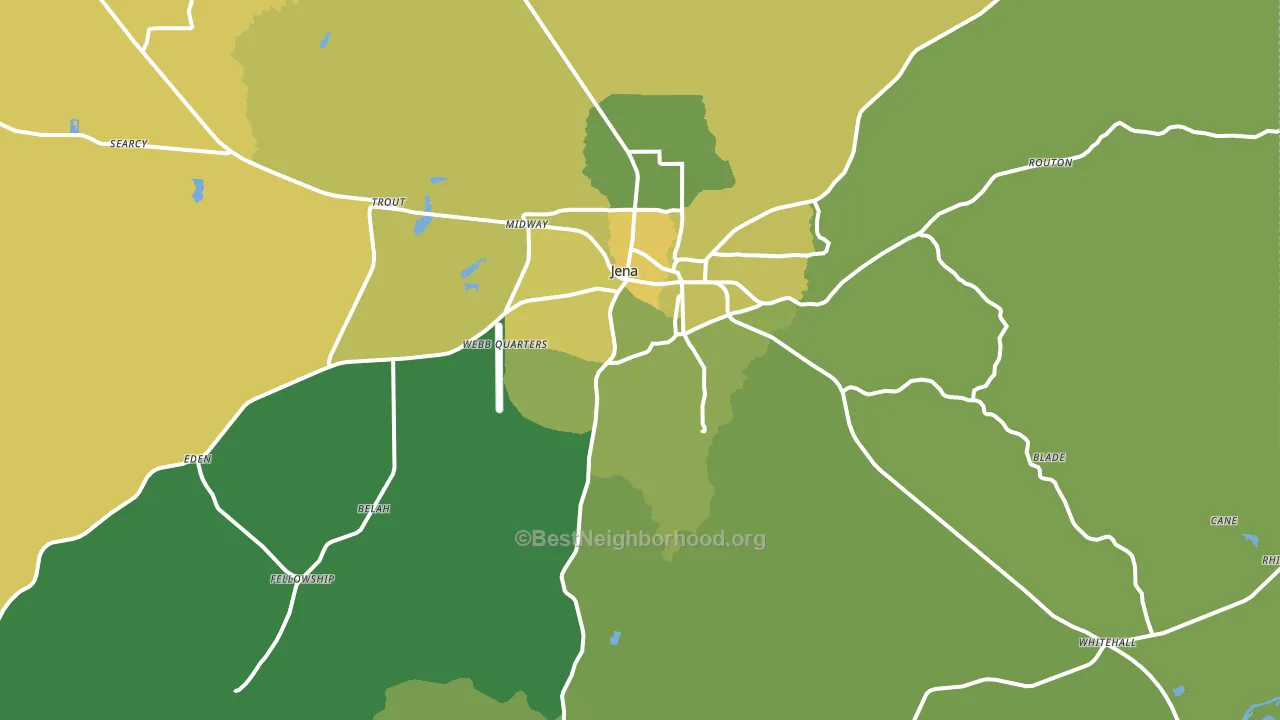 71342, LA block-group voter-turnout map