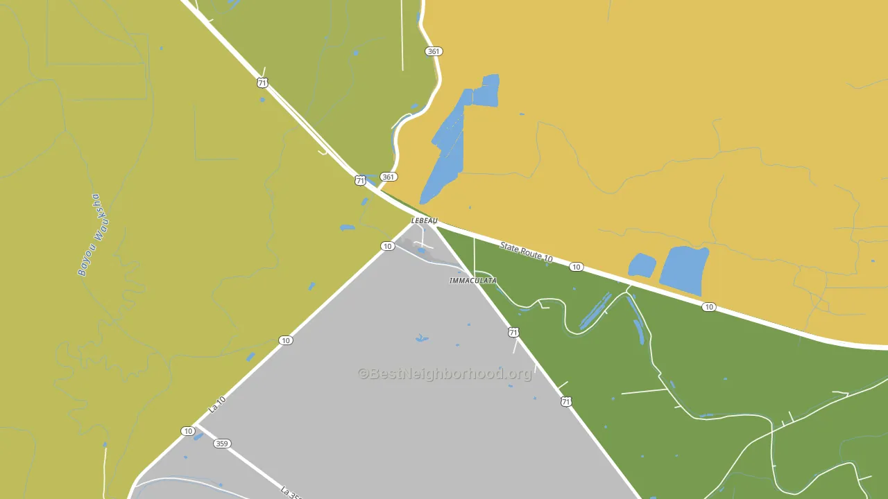 71345, LA block-group voter-turnout map