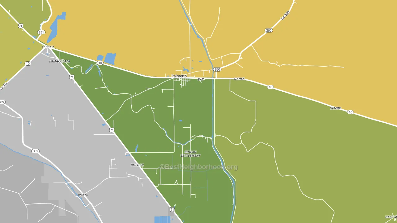 71358, LA block-group voter-turnout map