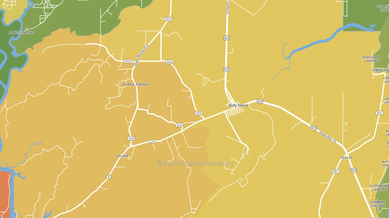 71368, LA block-group voter-turnout map