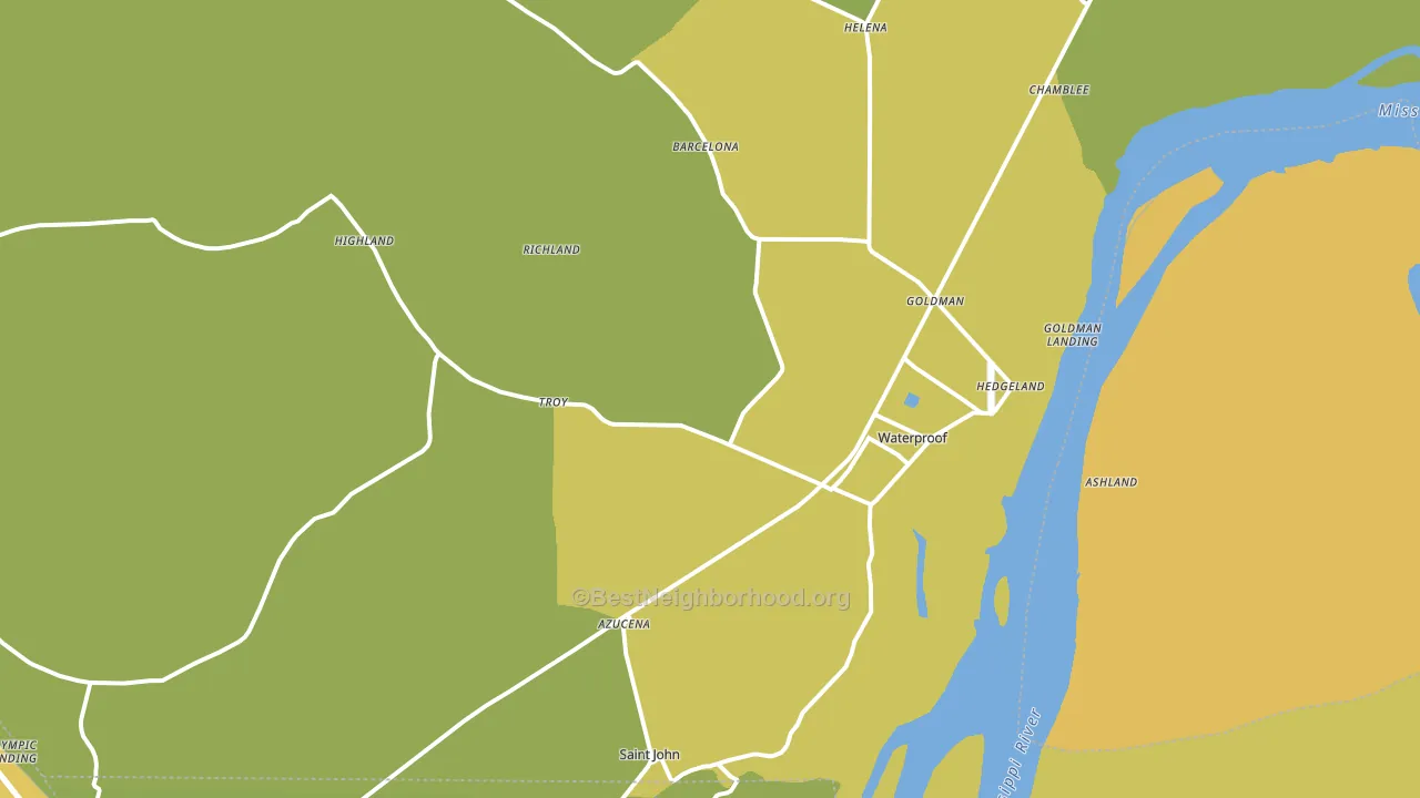 71375, LA block-group voter-turnout map