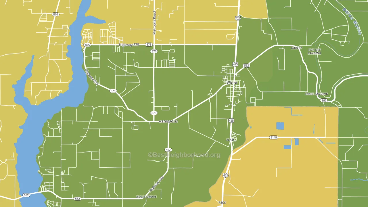 71378, LA block-group voter-turnout map