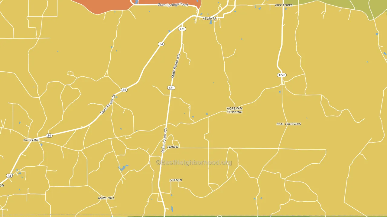 71404, LA block-group voter-turnout map