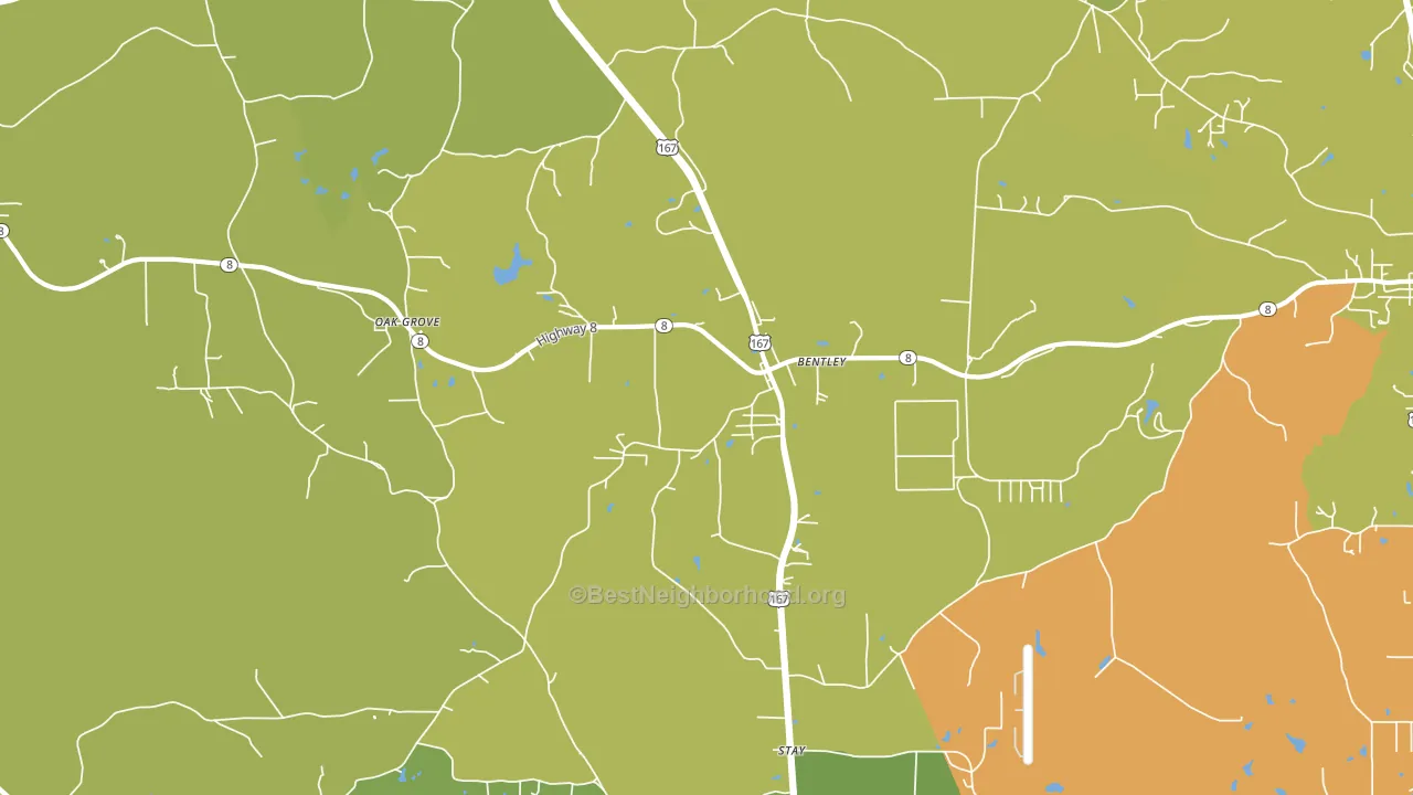 71407, LA block-group voter-turnout map