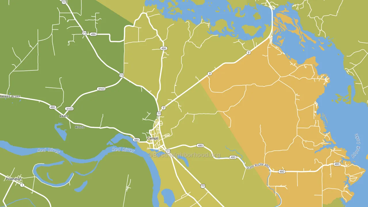 71411, LA block-group voter-turnout map
