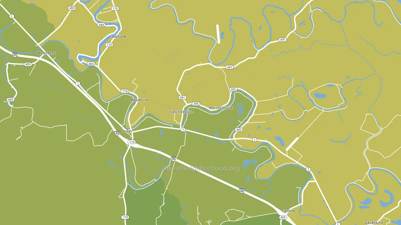 71416, LA block-group voter-turnout map