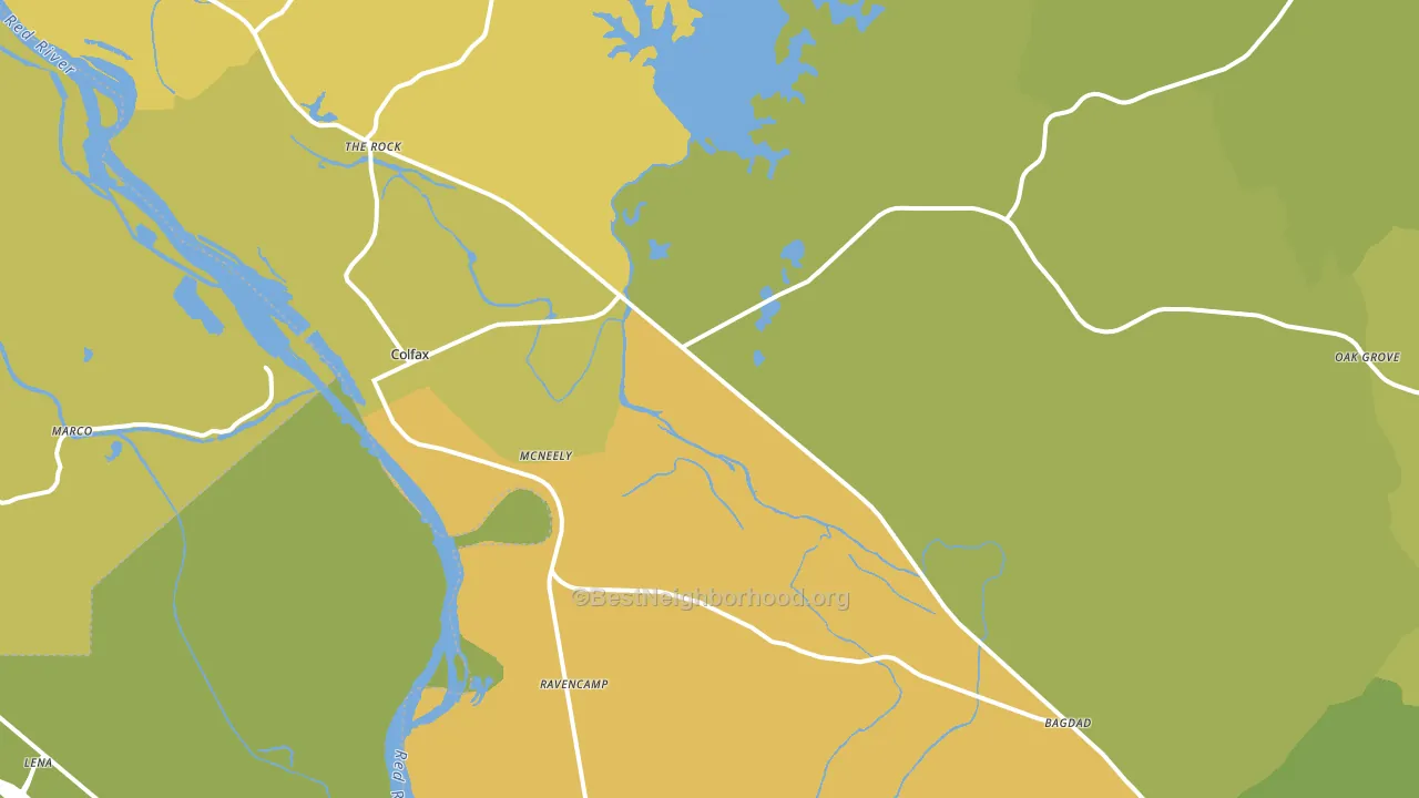 71417, LA block-group voter-turnout map