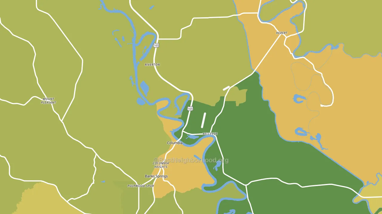 71418, LA block-group voter-turnout map