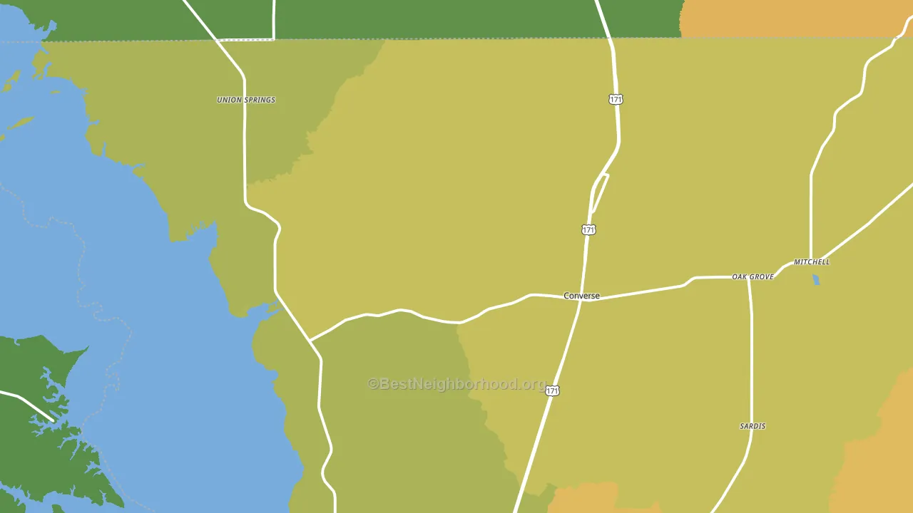 71419, LA block-group voter-turnout map