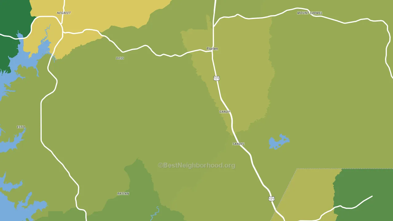 71429, LA block-group voter-turnout map