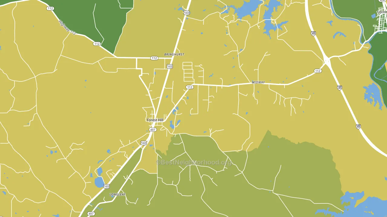 71430, LA block-group voter-turnout map