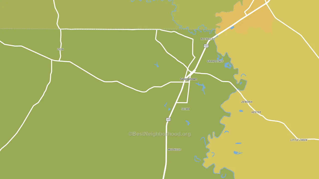 71432, LA block-group voter-turnout map