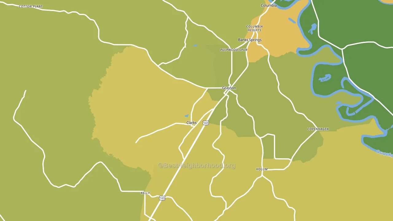 71435, LA block-group voter-turnout map