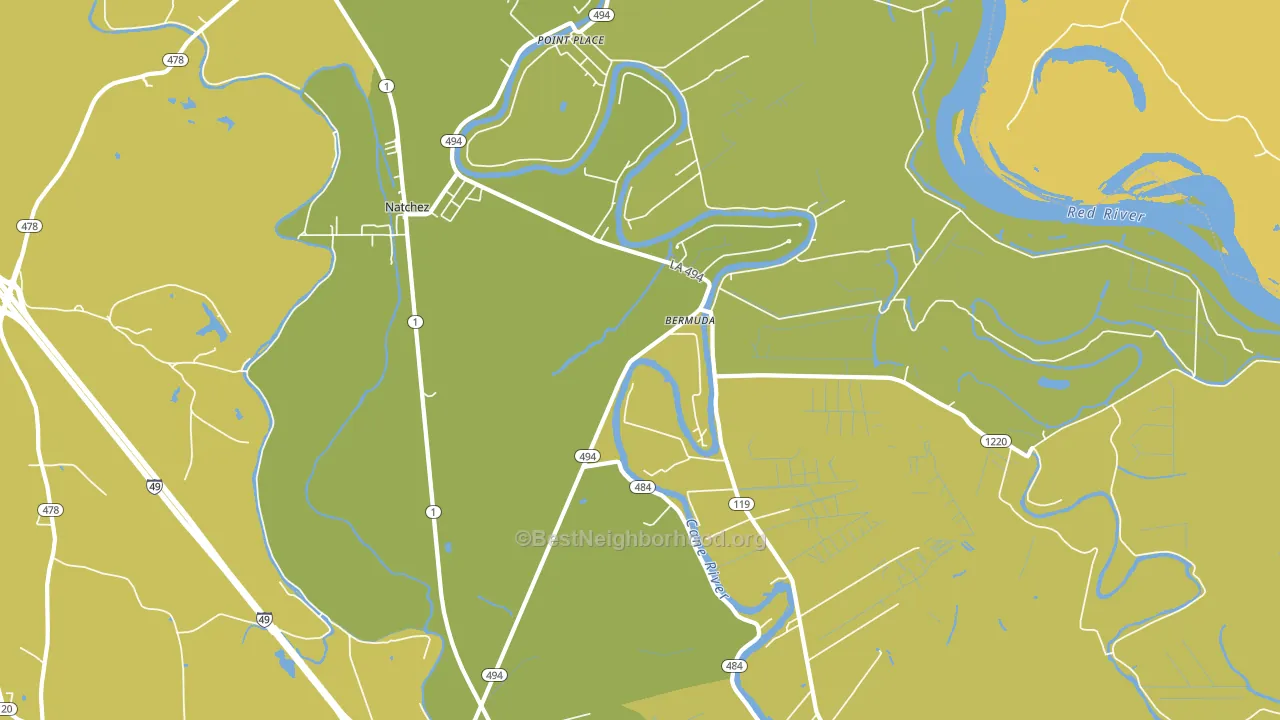 71456, LA block-group voter-turnout map