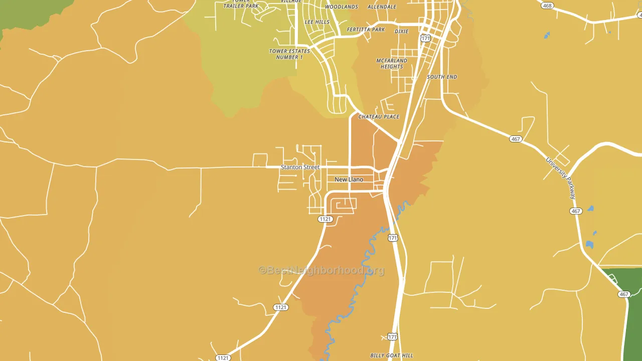 71461, LA block-group voter-turnout map