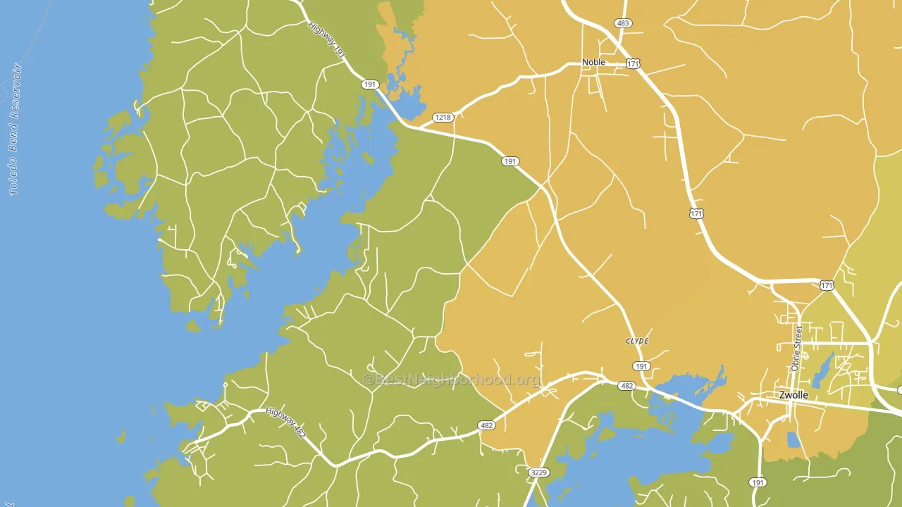 71462, LA block-group voter-turnout map