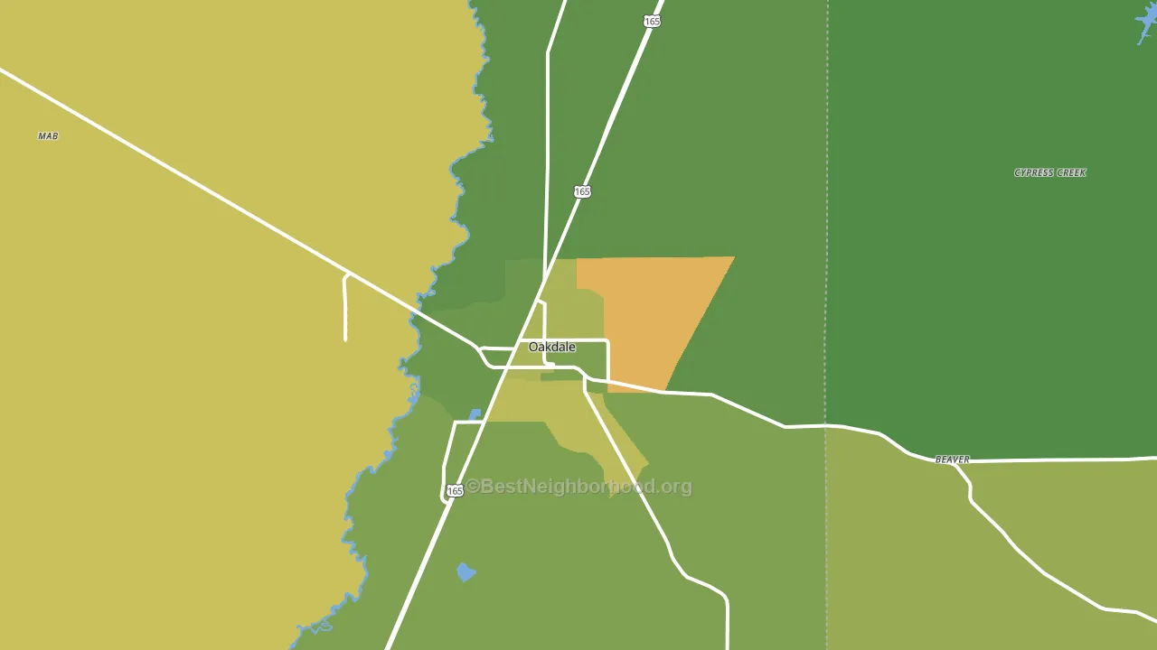 71463, LA block-group voter-turnout map