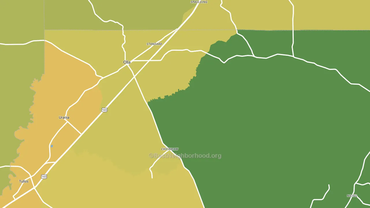 71465, LA block-group voter-turnout map