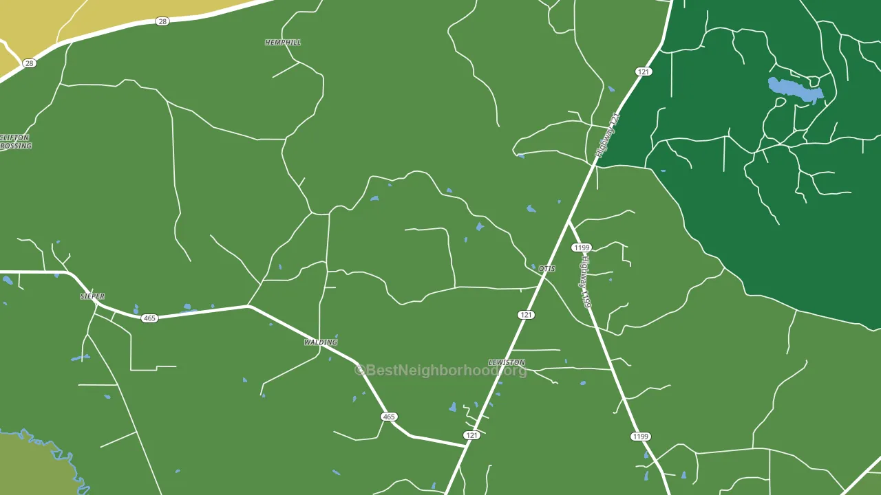 71466, LA block-group voter-turnout map
