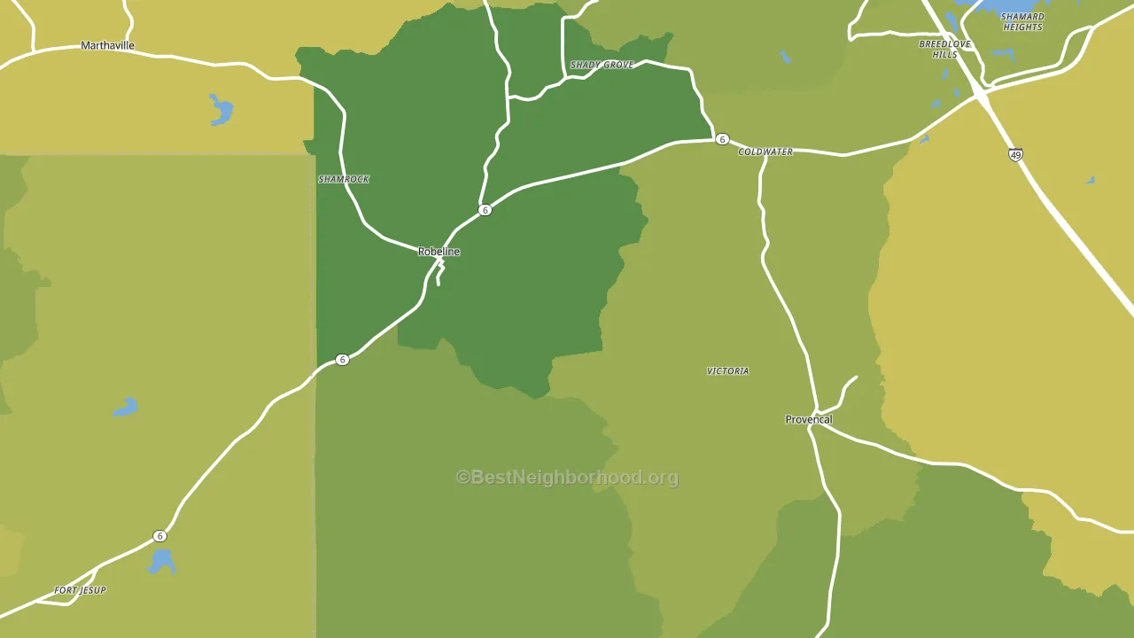 71469, LA block-group voter-turnout map
