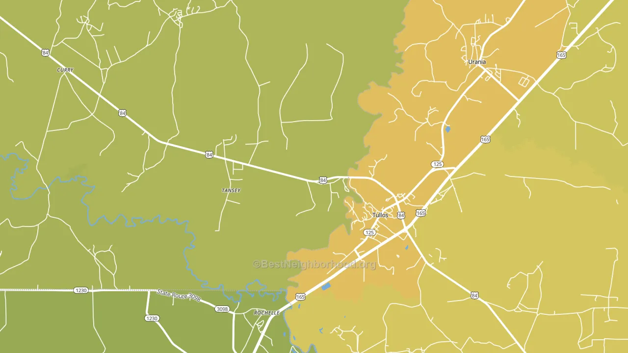 71479, LA block-group voter-turnout map