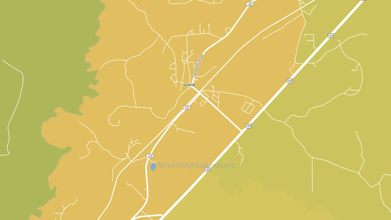 71480, LA block-group voter-turnout map