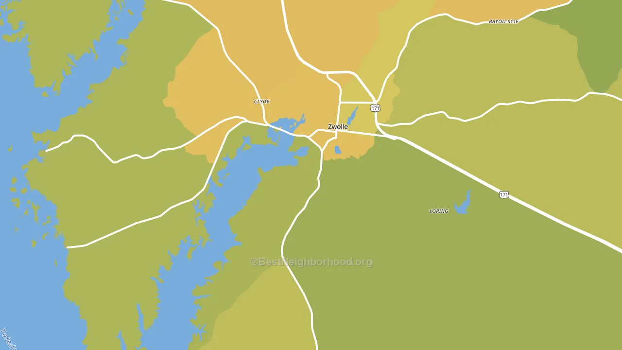 71486, LA block-group voter-turnout map