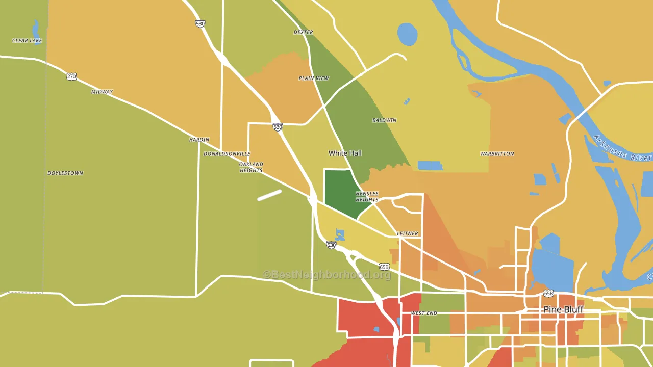 71602, AR block-group voter-turnout map