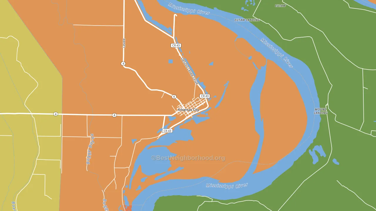 71630, AR block-group voter-turnout map