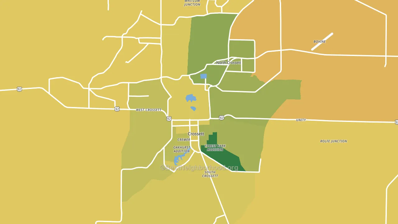71635, AR block-group voter-turnout map