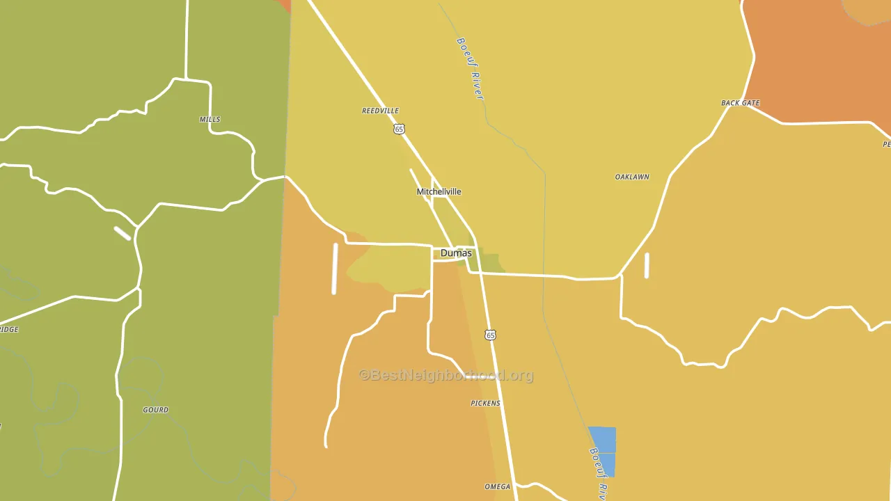 71639, AR block-group voter-turnout map
