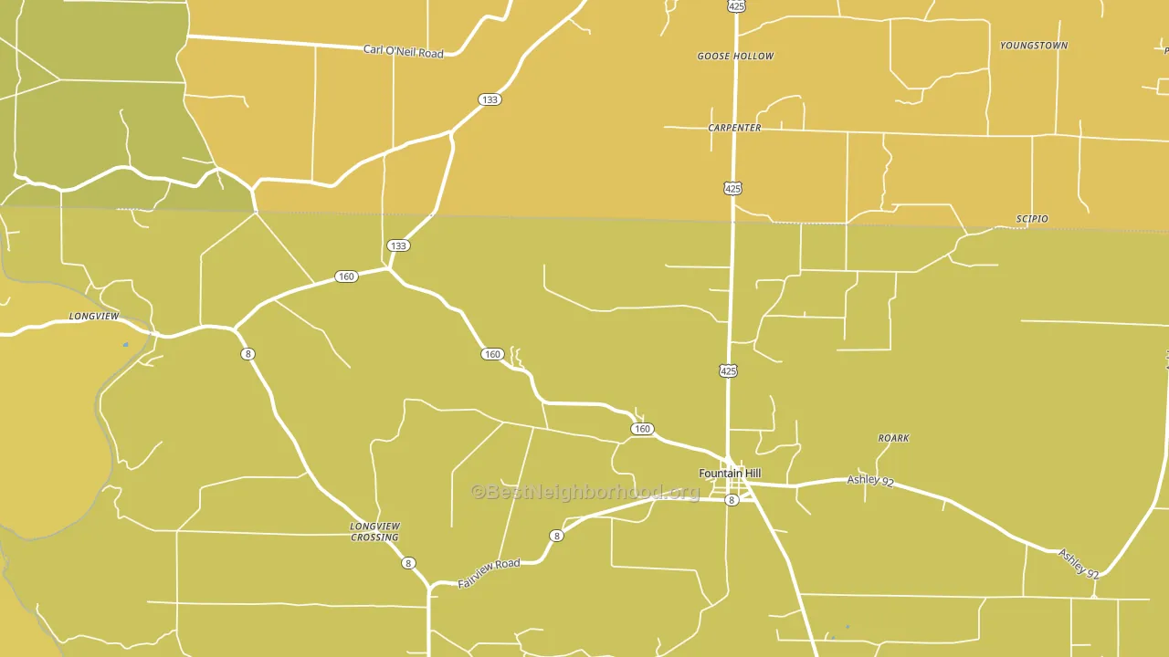 71642, AR block-group voter-turnout map