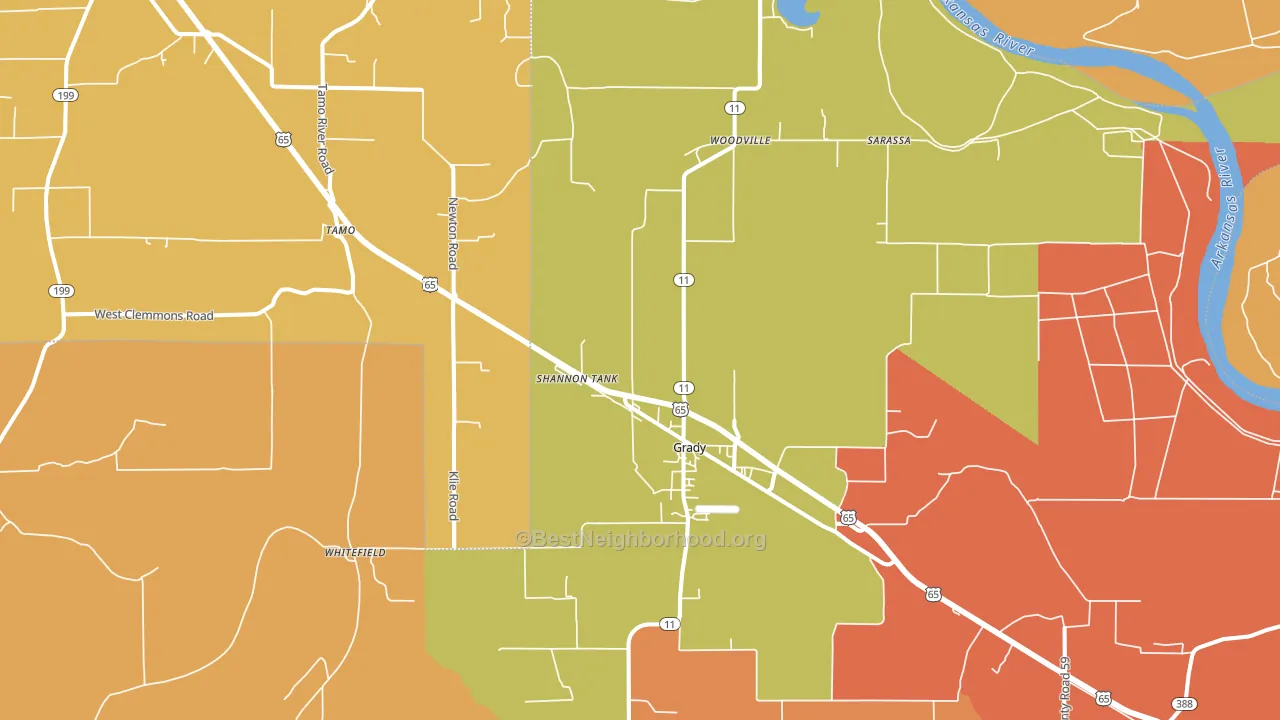 71644, AR block-group voter-turnout map