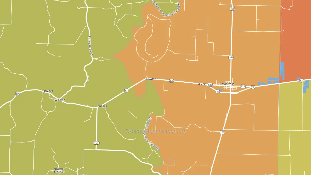 71658, AR block-group voter-turnout map