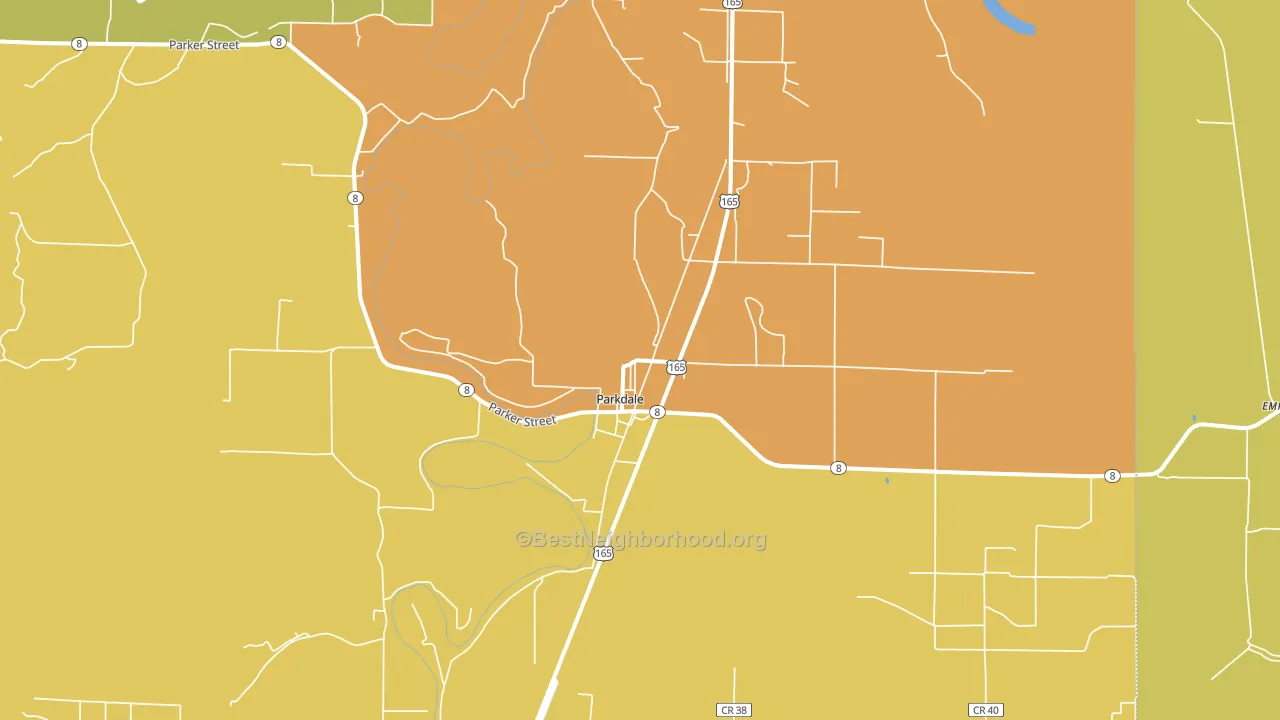 71661, AR block-group voter-turnout map