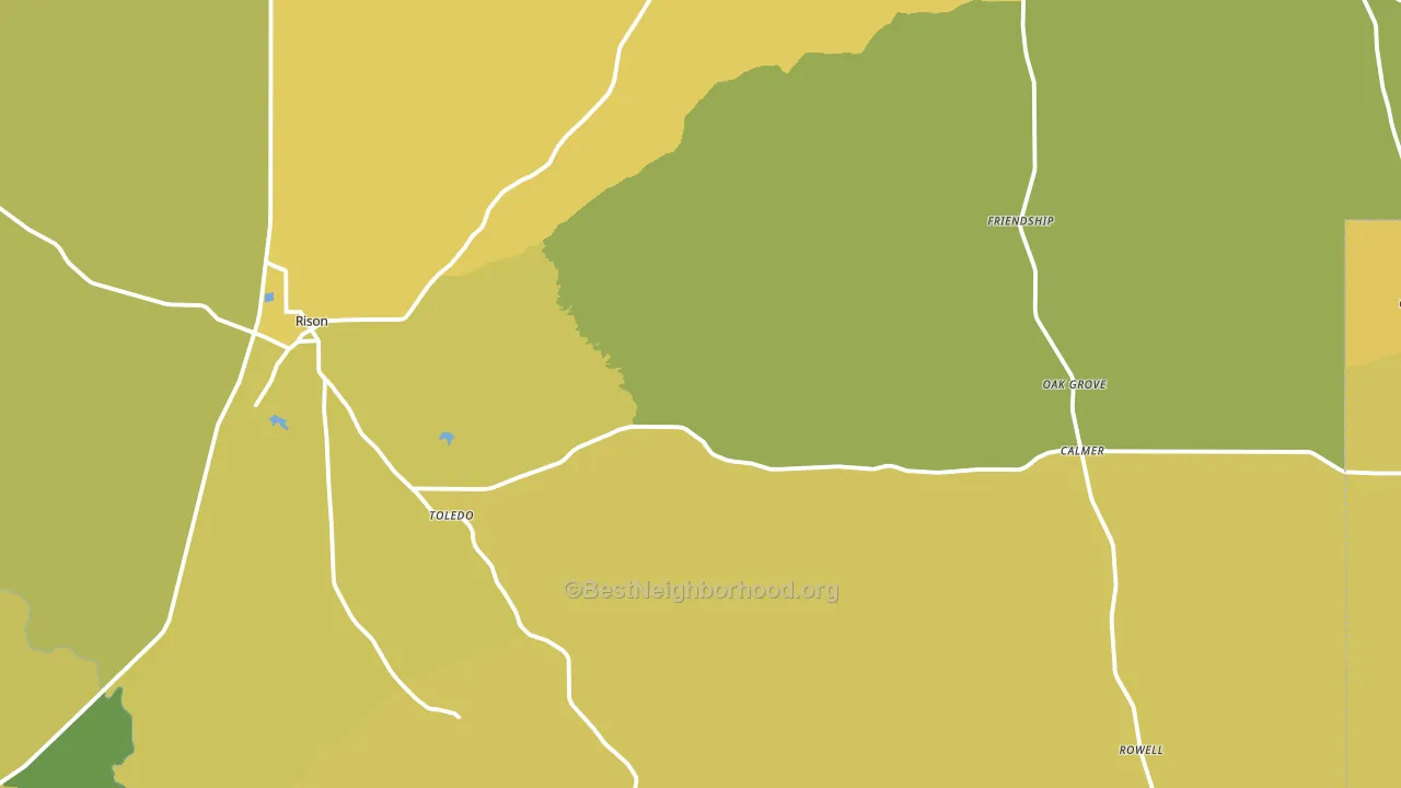 71665, AR block-group voter-turnout map