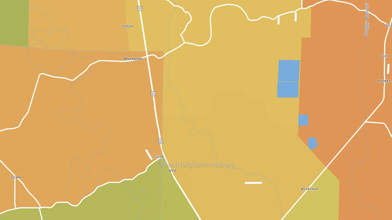 71670, AR block-group voter-turnout map