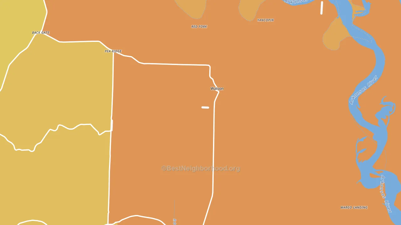 71674, AR block-group voter-turnout map