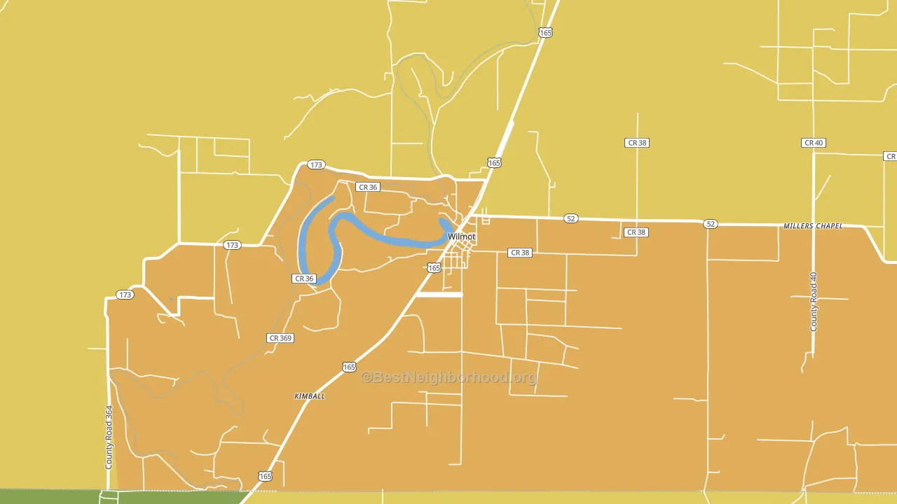 71676, AR block-group voter-turnout map