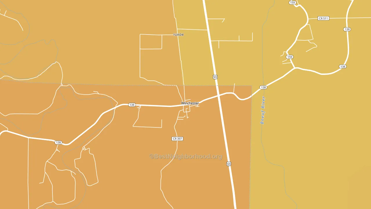 71677, AR block-group voter-turnout map