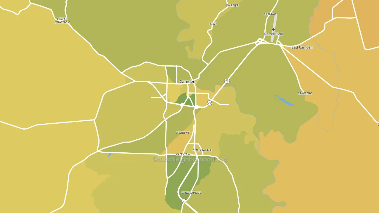 71701, AR block-group voter-turnout map