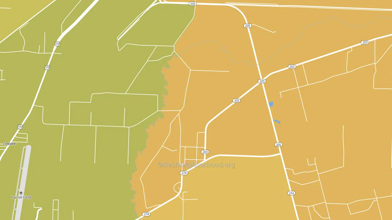 71711, AR block-group voter-turnout map