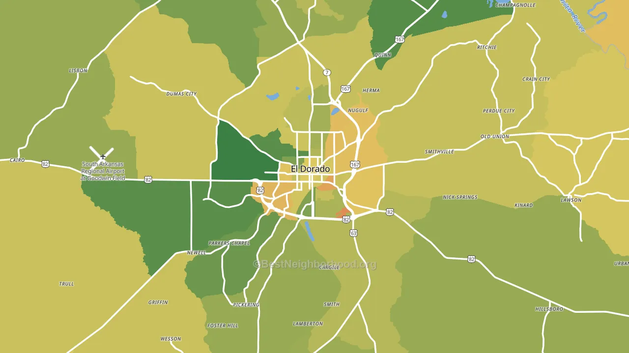 71730, AR block-group voter-turnout map